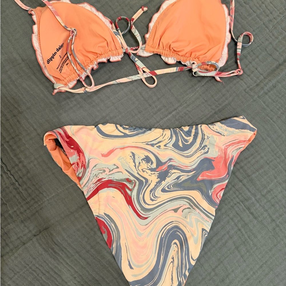 Dippin' Daisy's Swirl Bikini - Pink and Blue - Picture 2 of 4